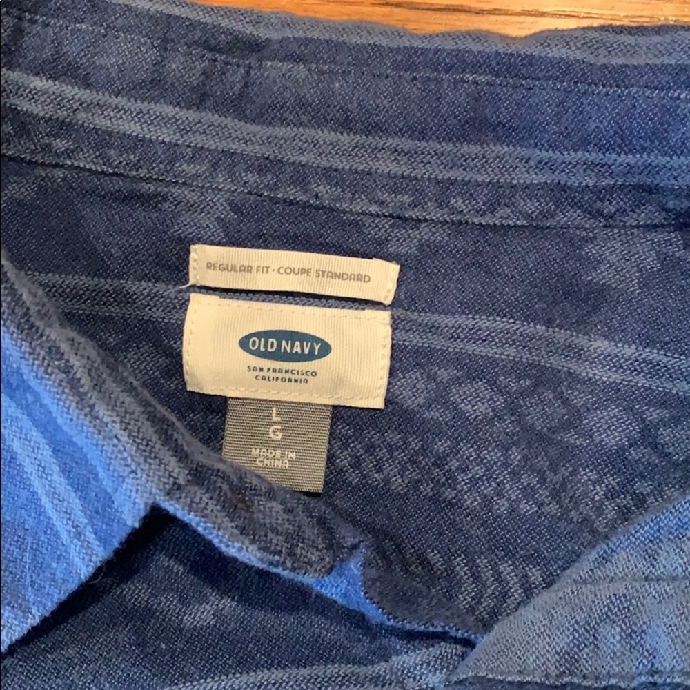 Aztec blue button down - Picture 2 of 2